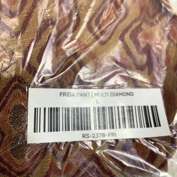 NEW RUJUTA SHETH Women's Pants Frida Flared High Waist Multi Diamond Size L - Picture 5 of 5